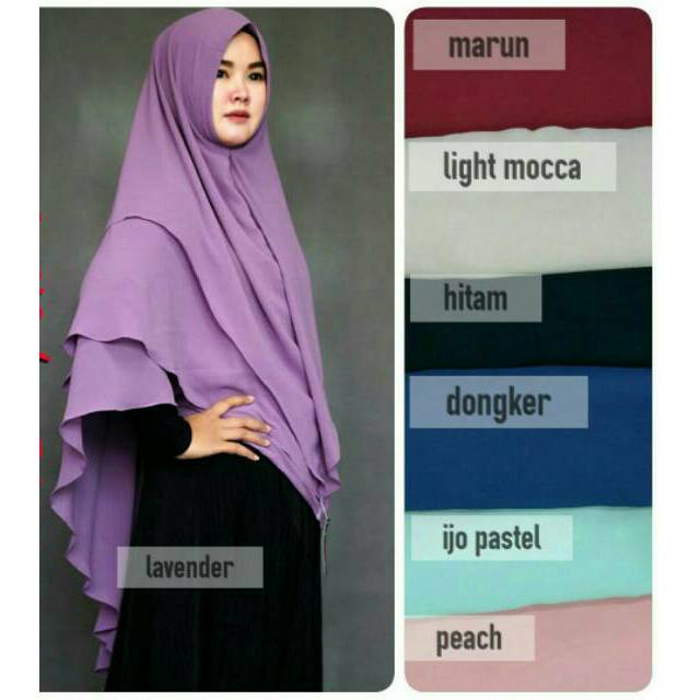 Khimar Pinguin 3Layer Non pet