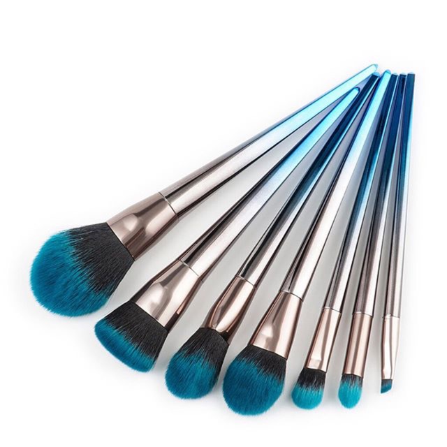 Blue Silver Brush 7pcs