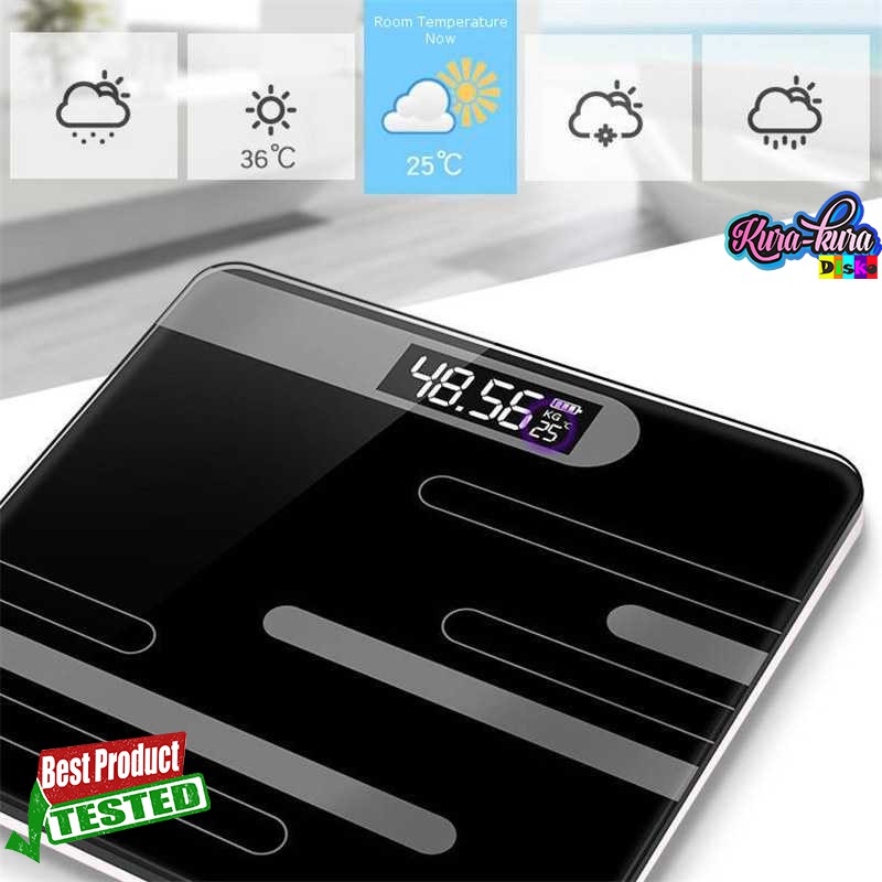 Taffware Timbangan Badan Digital + Temperature Battery Version SC-15