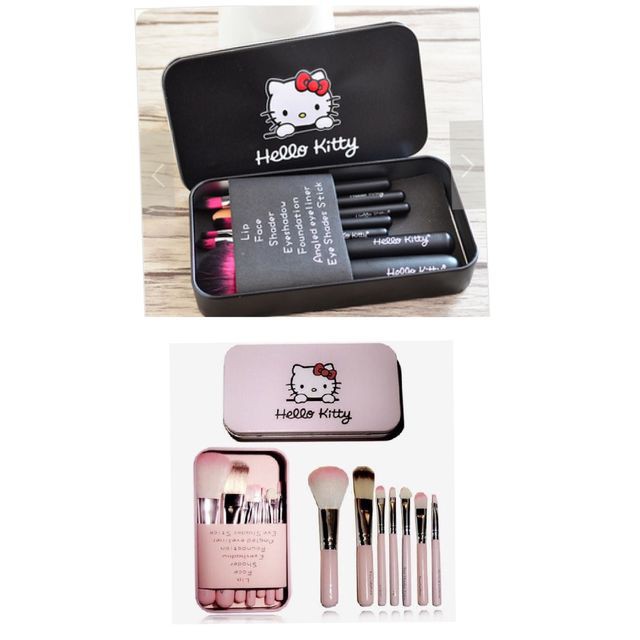 SET KUAS MAKE UP HELLOKITTY / HELLO KITTY 7PCS
