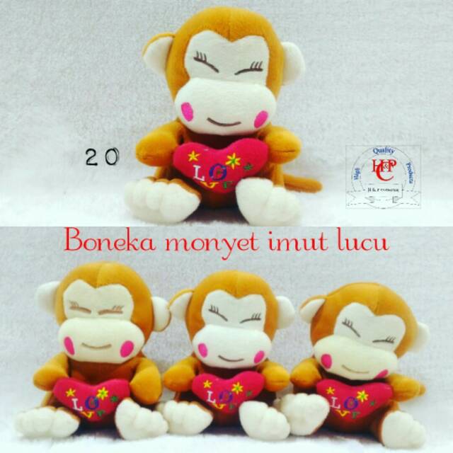 Boneka monyet imut