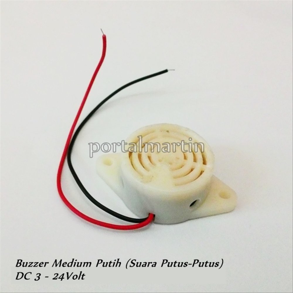 Buzzer Medium Putih (Suara Putus-Putus) terlaris