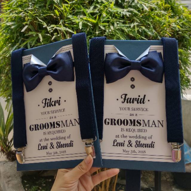 Groomsman Navy (Bowties & Suspender)