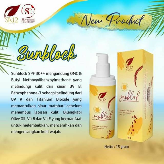TERBARU!! SUNBLOCK SPF 30++ SR12