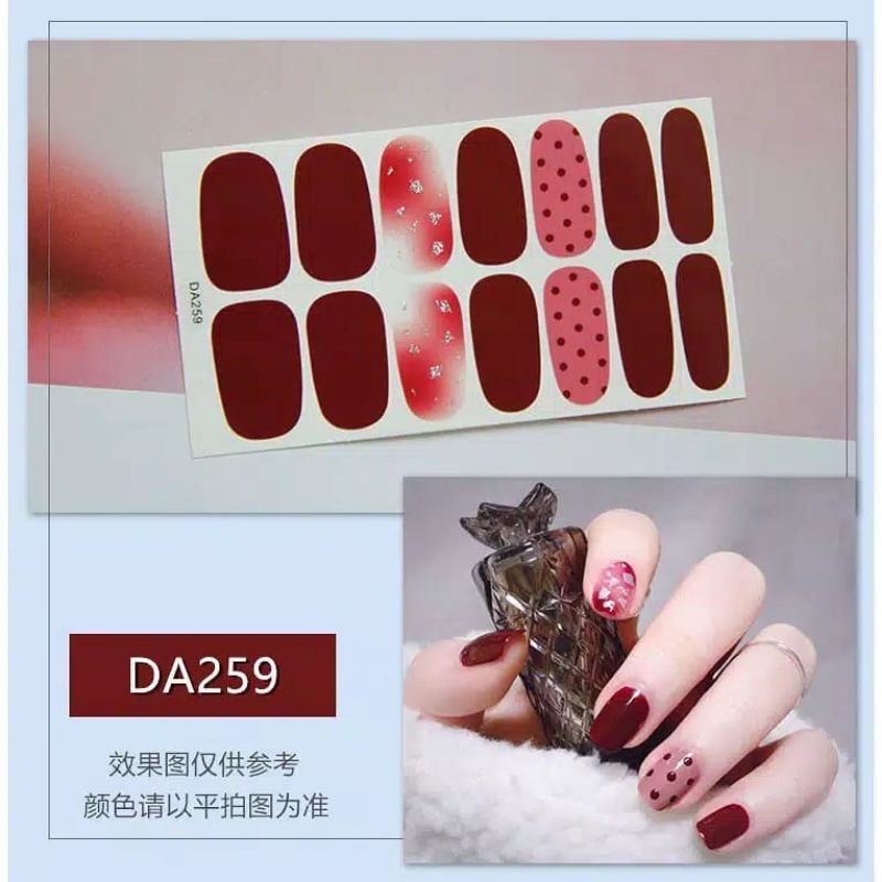 Nail Sticker / Stiker Kuku (free mini buffer)