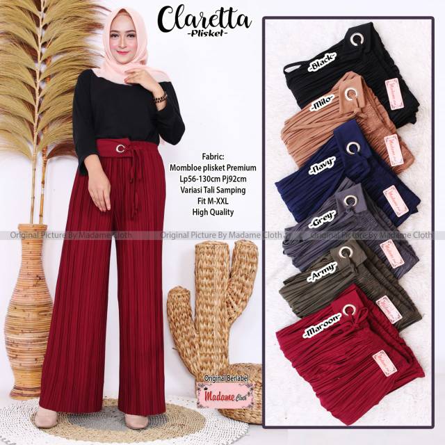 Claretta plisket