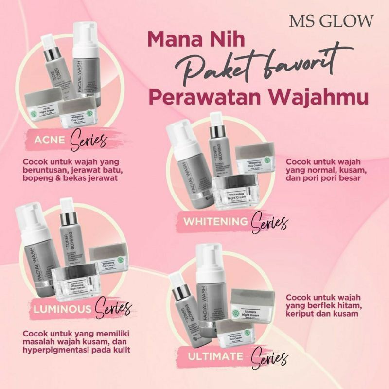 MS GLOW PAKET WAJAH ❤️