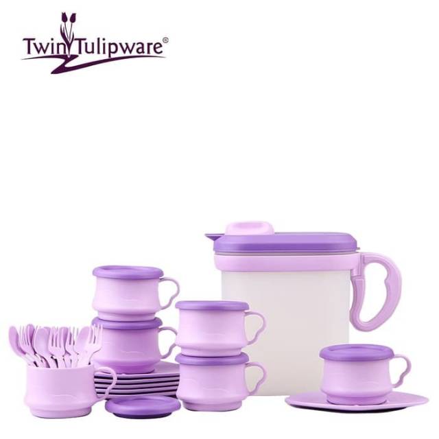 Large Tea set Twintulipware/Tupperware