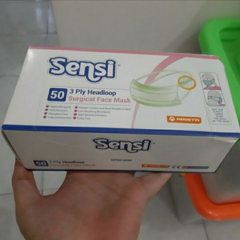 masker sensi original headloop isi 50pcs
