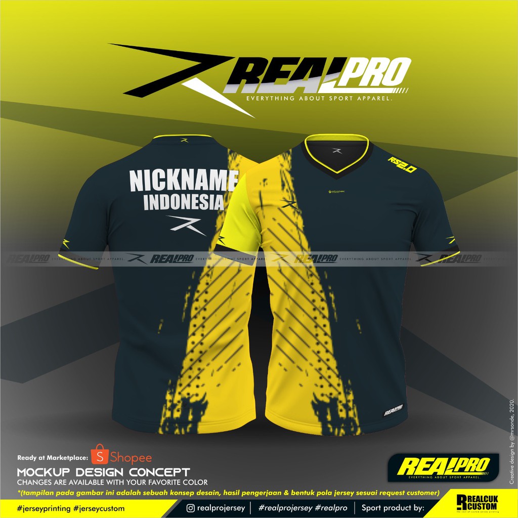 [ CUSTOM ] Jersey BADMINTON NAVY Printing | Micro UV