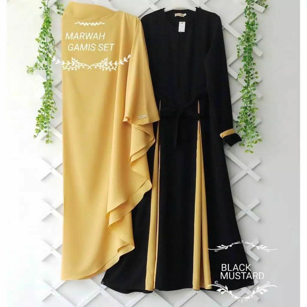 marwah set gamis syari