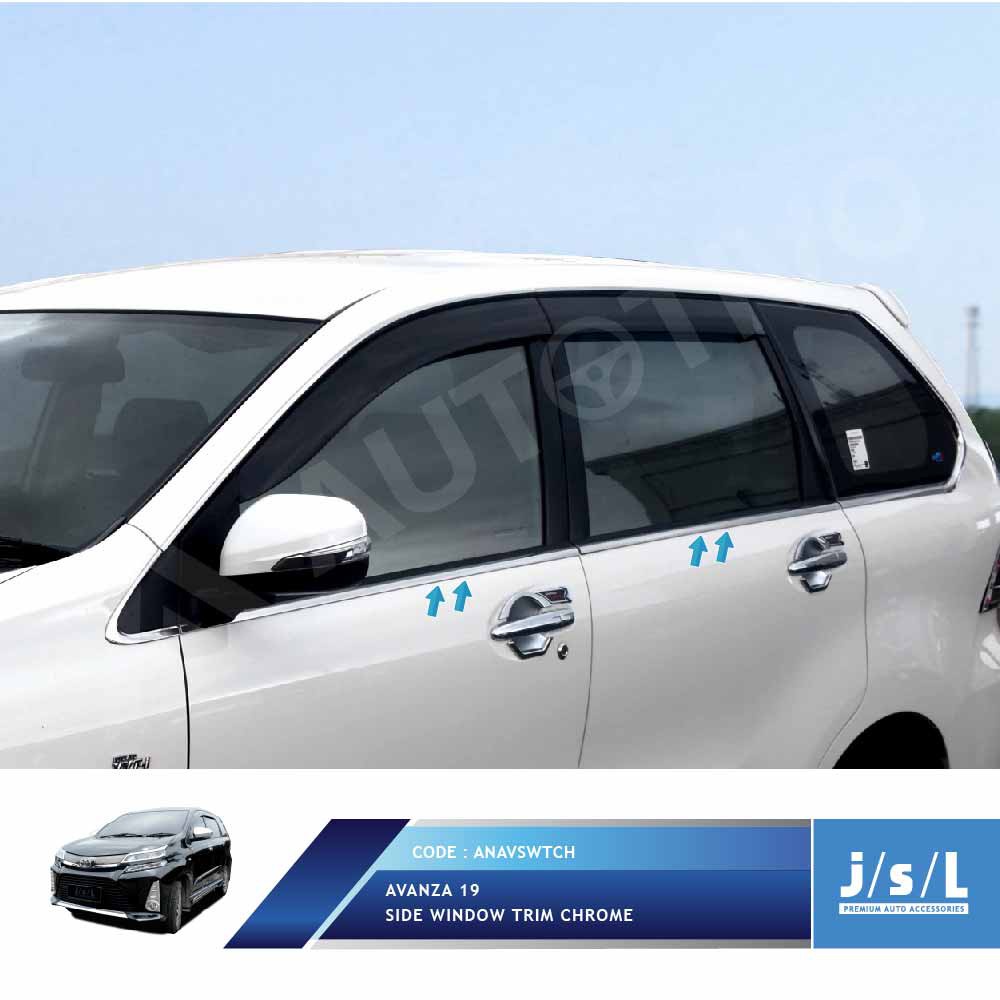 Lis Kaca Samping Avanza 2019 Side Window Trim Chrome JSL