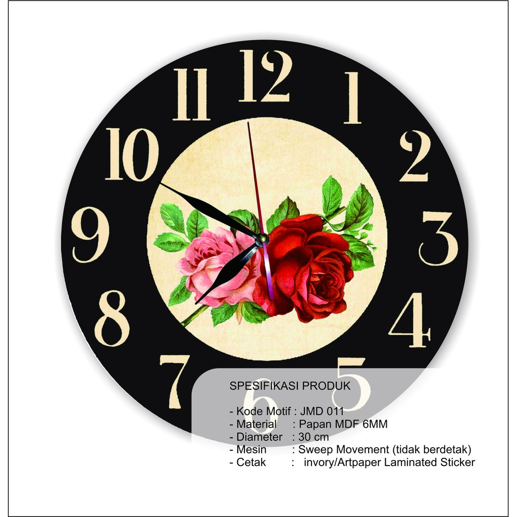 Jam dinding wall dekor JMD 011