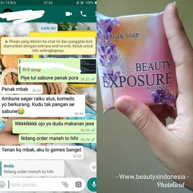 Milk body soap bexindo