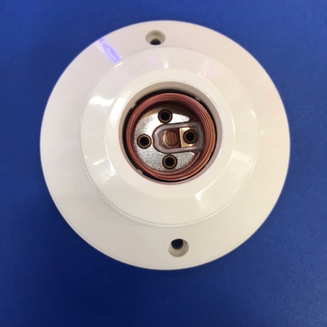 Fitting lampu bulat broco putih fitting lampu E27