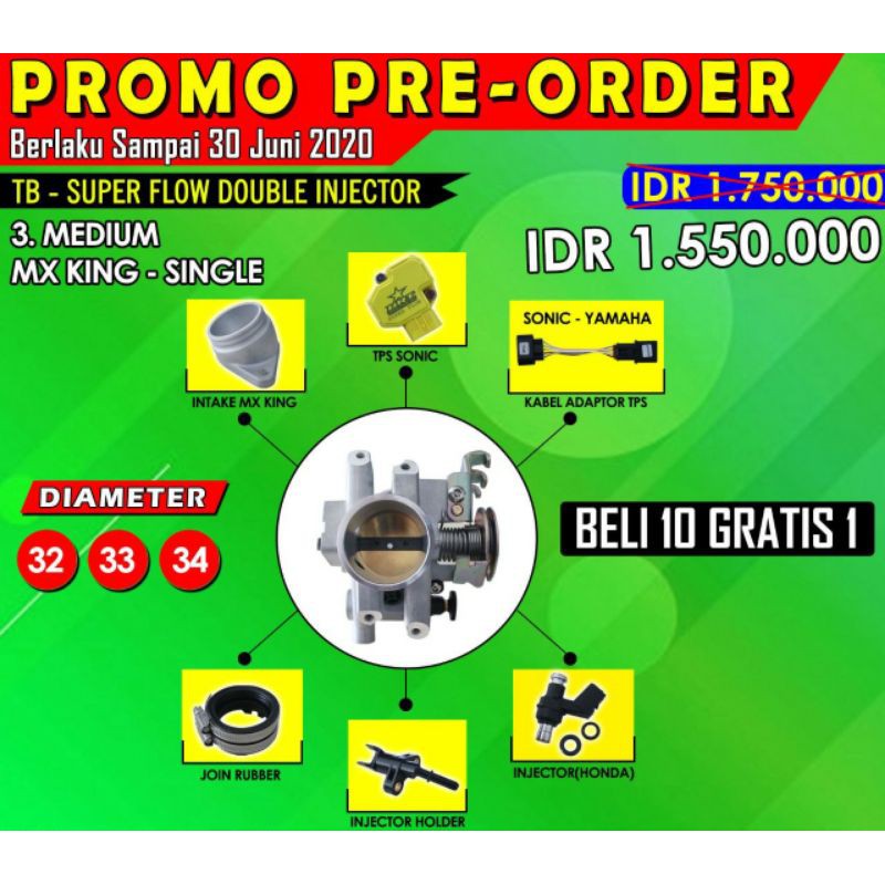 TB Super Flow Double Injector MX King