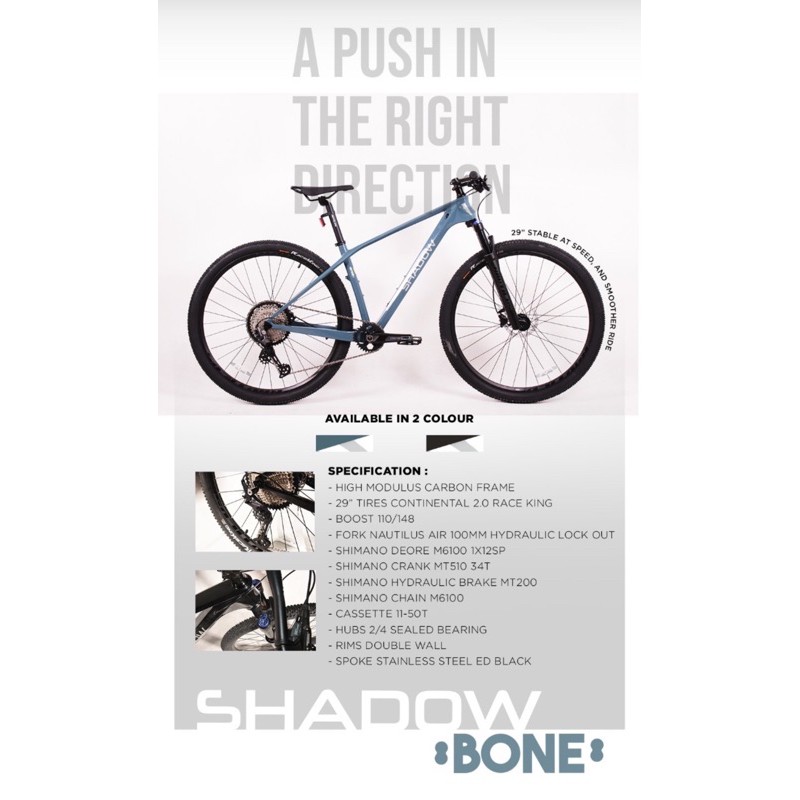29” Shadow bone 12Sp Deore M6100