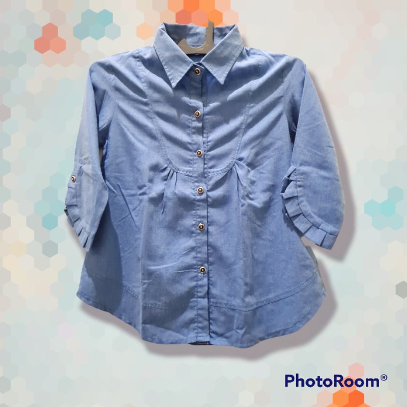 PL : Kemeja Polos -Blue