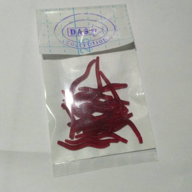 20pcs cacing tiruan umpan pancing