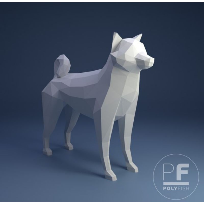 Low Poly Dog Papercraft