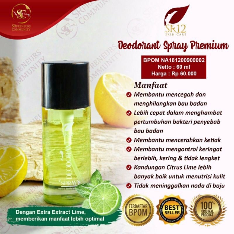 Deodorant Spray Premium SR12 60ml