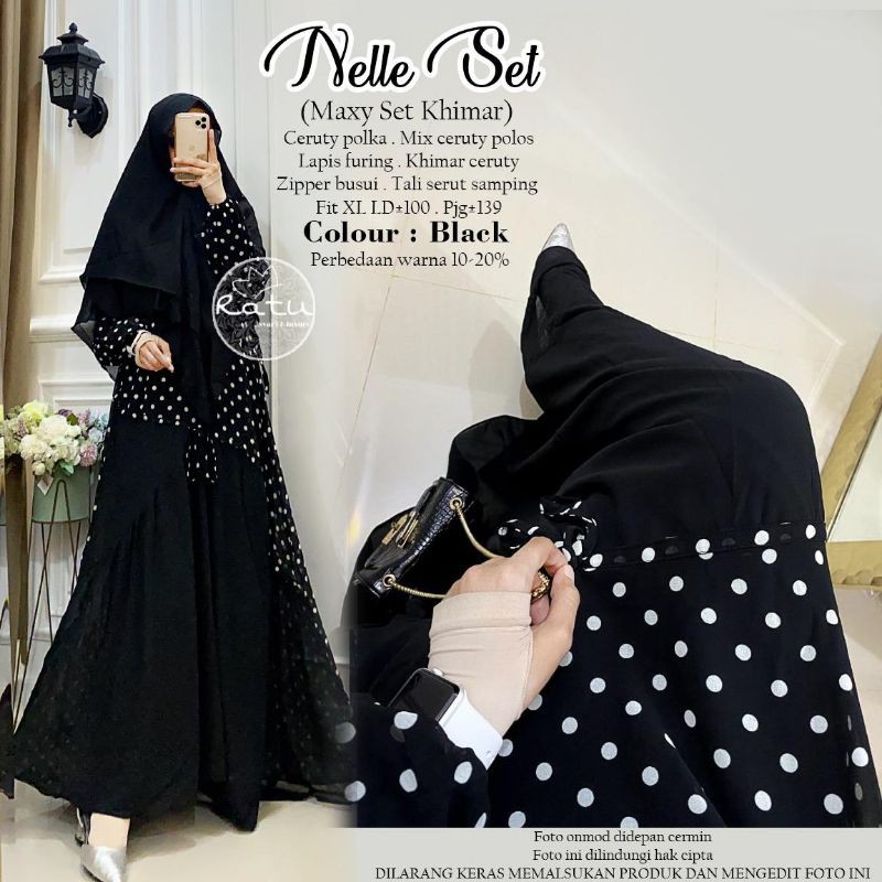 New Nelle Set ( Maxy Set Khimar )