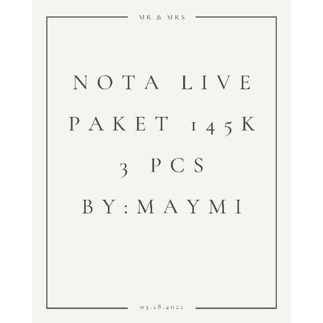 Nota Live paket