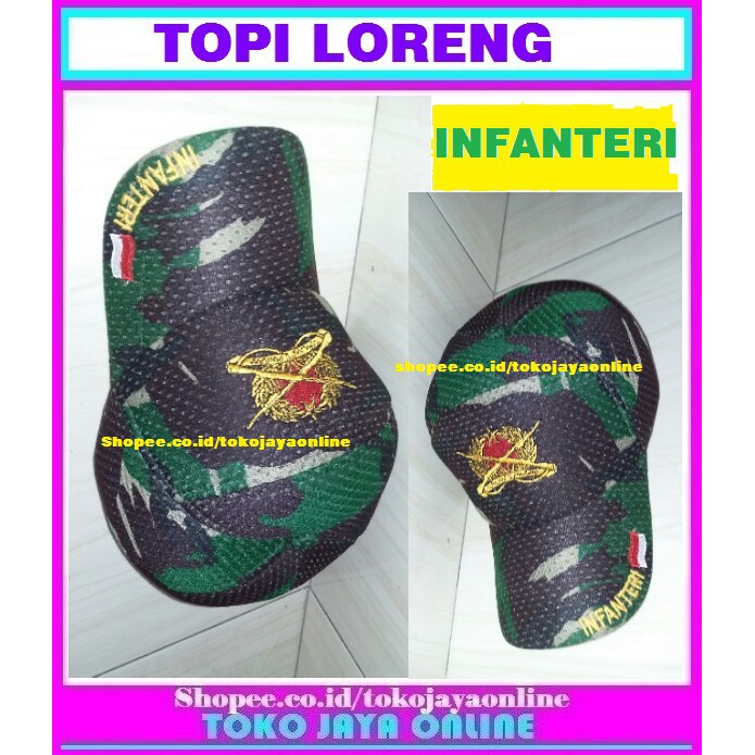 TOPI LORENG INFANTERI