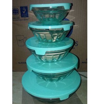 Mangkok kaca set 5 in 1+Bubble warp
