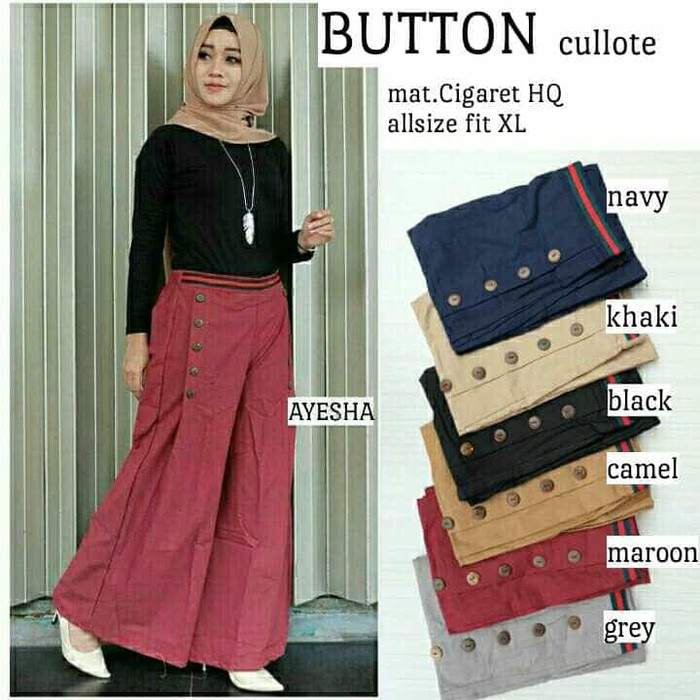 Button Cullote By Ayesha