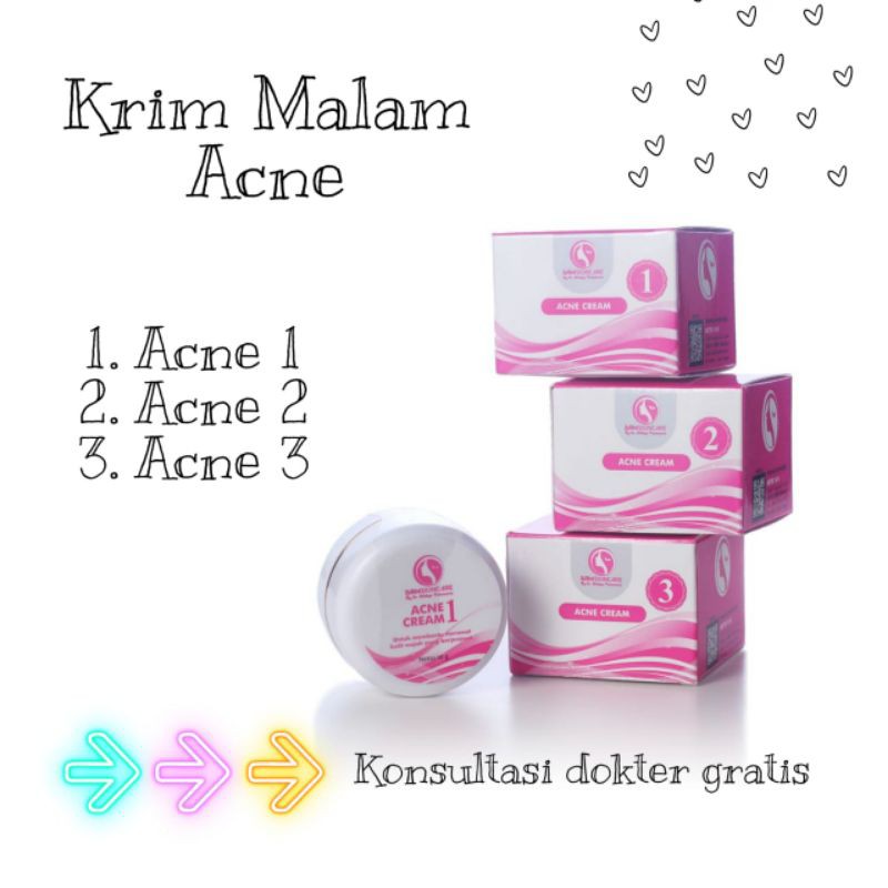 Krim malam Acne 1/2/3