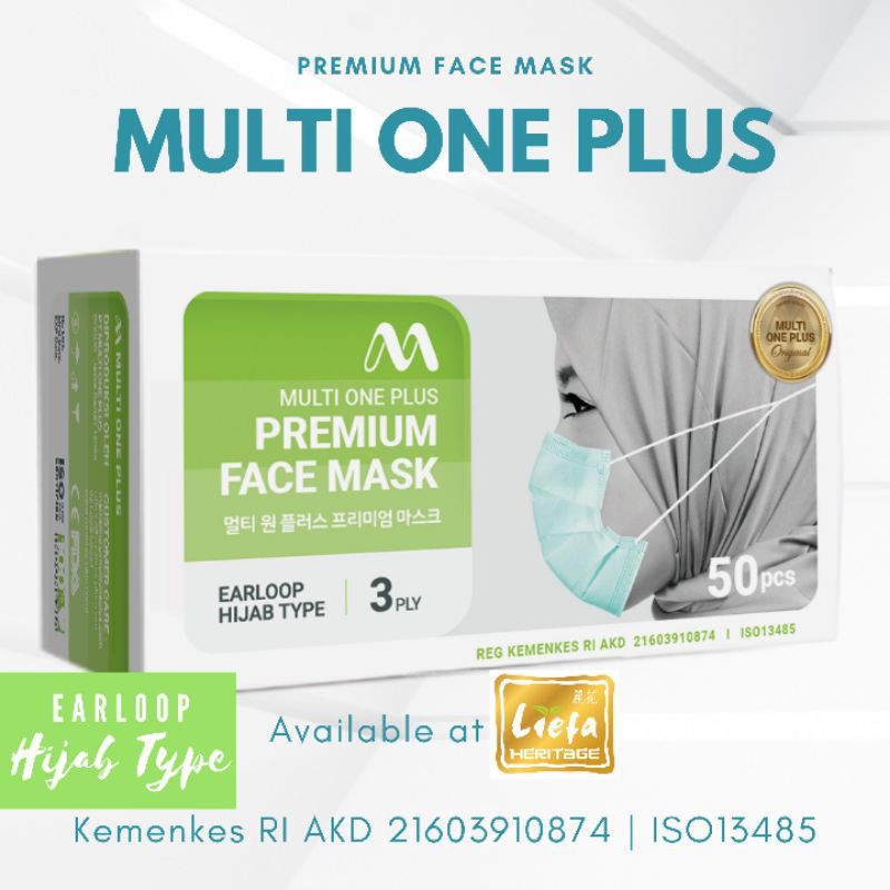 Masker Medis / Surgical Multi One Plus MOP Hijab Headloop