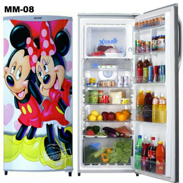 stiker kulkas, 1pintu, micky mouse