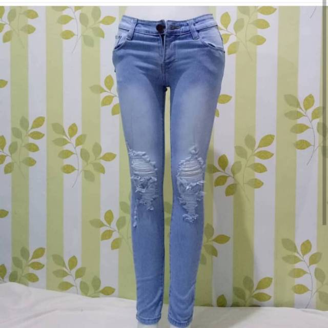 Jeans Ripped Soft blue
