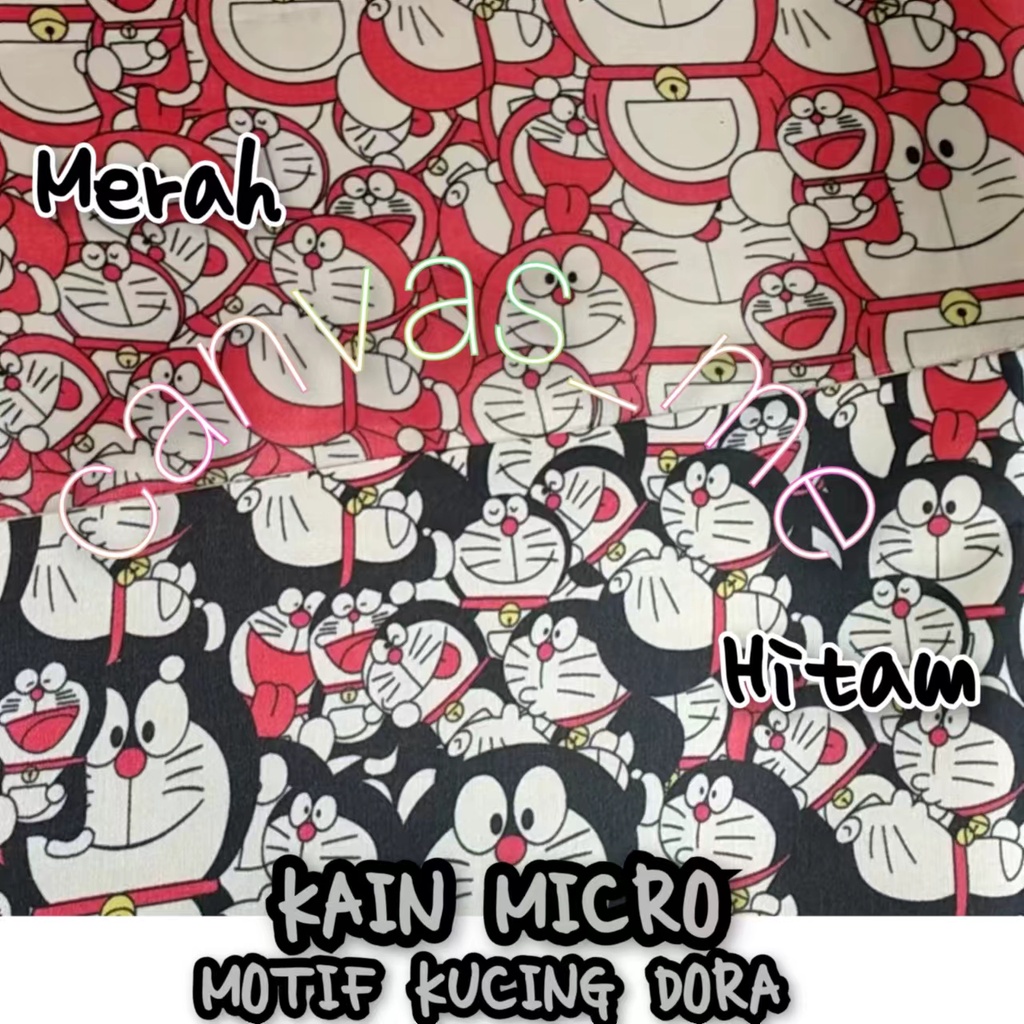 Kain Micro motif Kucing Dora