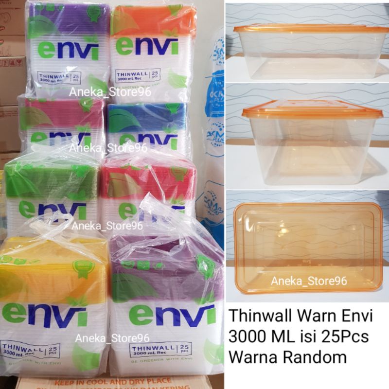 Thinwall Envi 3000 ML Warna Random 25pc
