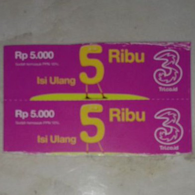 Voucher Pulsa Tri 5Ribu SUPERR