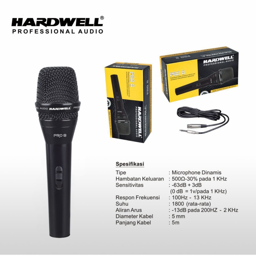 Mic Hardwell Pro 8 Pro8 With Switch Original