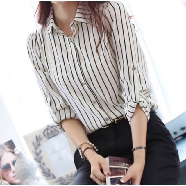 🌸 Blous motif garis