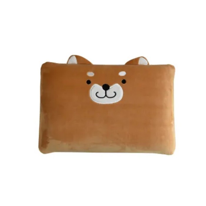 Bantal Cushion Motif Square Brown Diskon