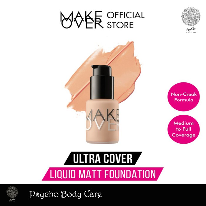 MAKE OVER Ultra Cover Liquid Matt Foundation Original Bisa COD