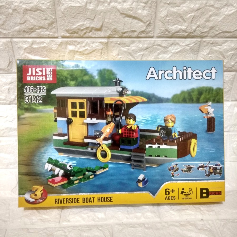 Mainan Block Architect  Brick Blocks Riverside Edukatif Bricks 3142  TS