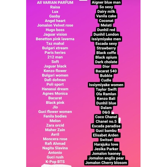 all varian parfum