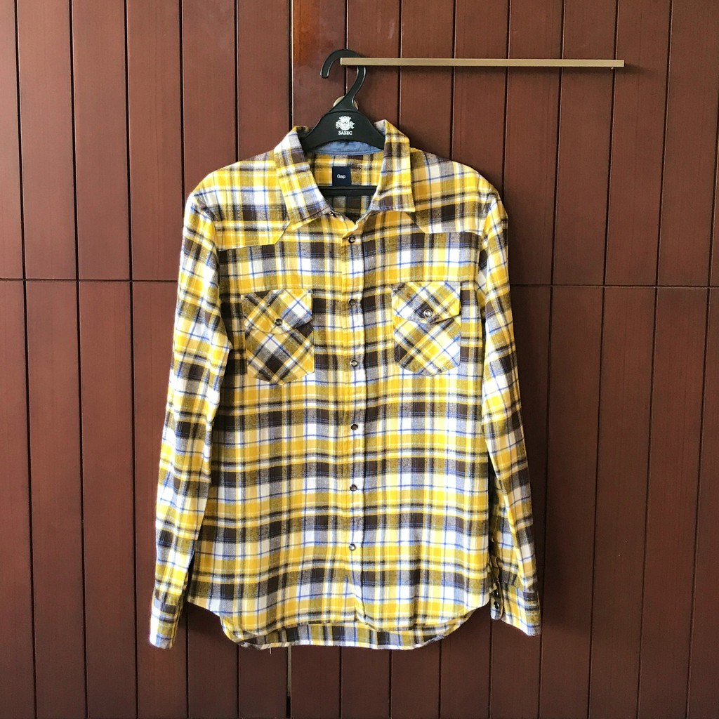 Gap Yellow Gingham Shirt