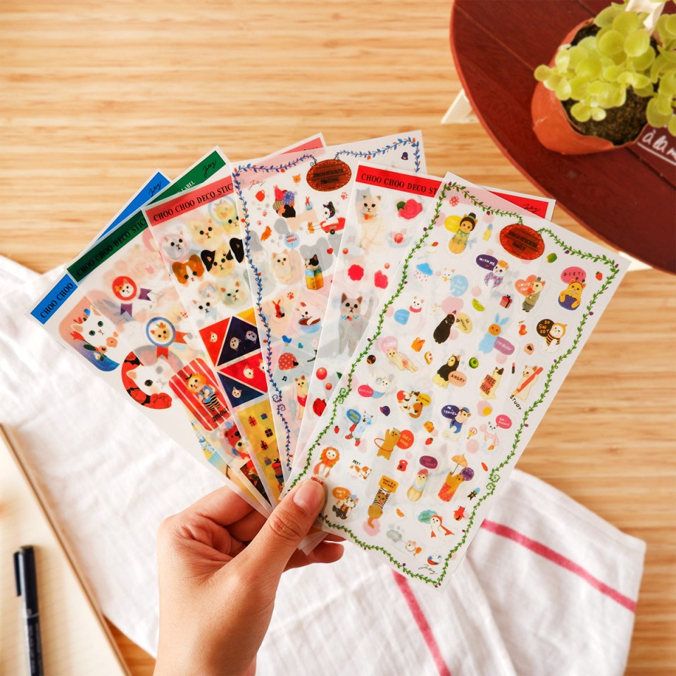 Choo Choo Cat Diary Deco Stickers
