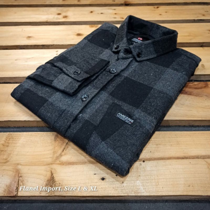(Bisa Cod) kemeja flanel pria amezing