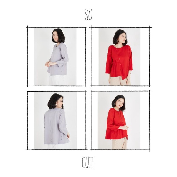 Fiqia Plain Ruffle Blouse