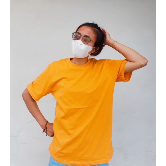 kaos polos mustard