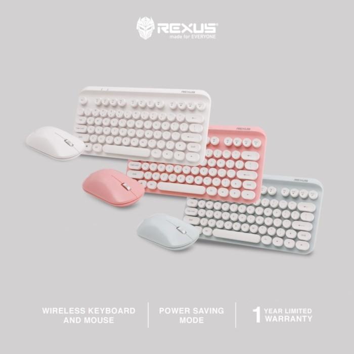 Rexus Keyboard Mouse Wireless KM9 Combo Original