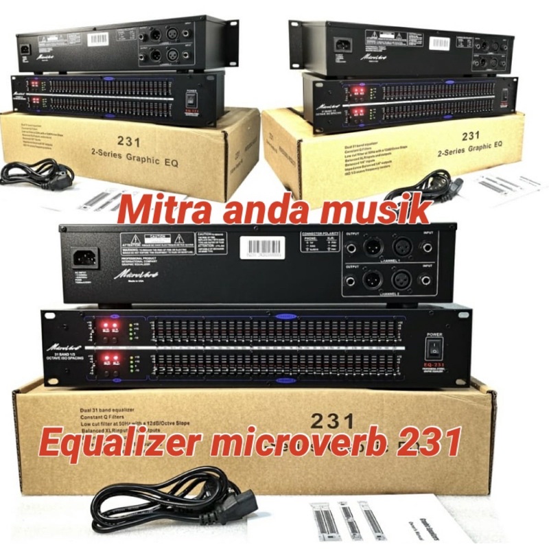 equalizer microverb 231 profesional 31 band x2